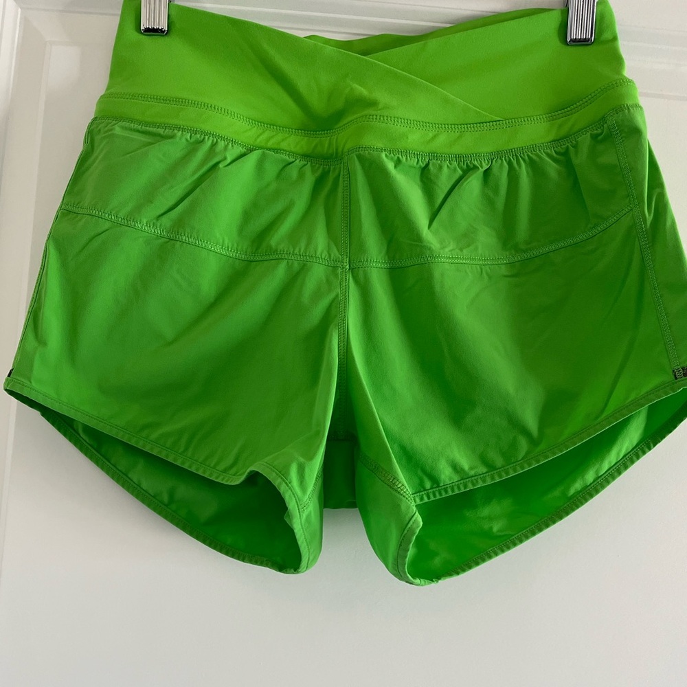 Lululemon Run Pace Solid Green Crossover Front Sh… - image 3